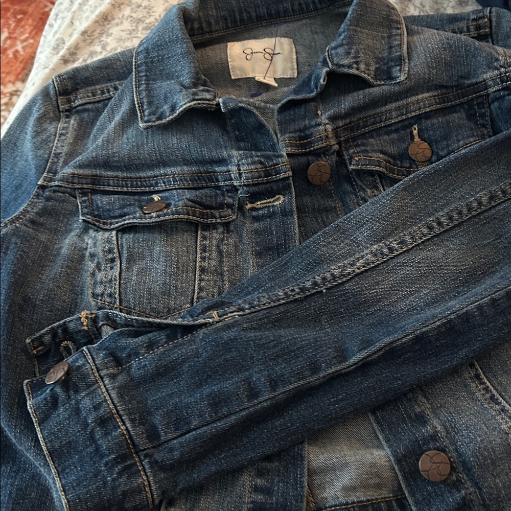 Jessica Simpson Classic Blue Denim Jacket - Picture 4 of 5